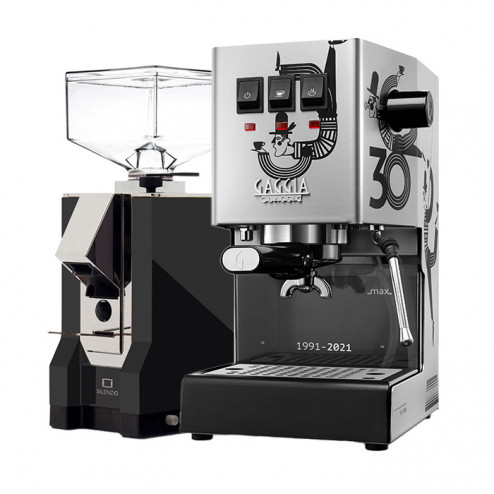 Gaggia Classic 30 Limited Edition + Eureka Mignon Silenzio 16CR Svart