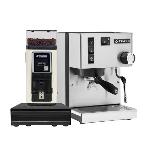 Rancilio Silvia V6 E & Rancilio Stile SD Vit & Rancilio Knock Box