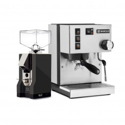 Rancilio Silvia V6 E Senaste utgåvan +Eureka Mignon Silenzio 16CR Svart